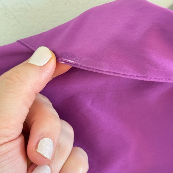Athleta • Purple Oversized Poplin Button Up Shirt Sz 2X Jazzy Purple Casual Fall - Picture 12 of 14